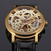Жіночий механічний годинник Winner Gold Brown