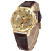 Жіночий механічний годинник Winner Gold Brown