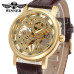 Жіночий механічний годинник Winner Gold Brown