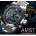 Чоловічий спортивний водостійкий тактичний годинник AMST Mountain Steel