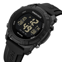Чоловічий спортивний водостійкий тактичний годинник Naviforce Europe Black