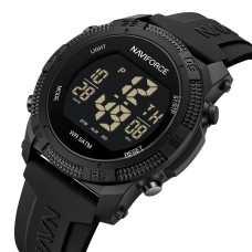 Чоловічий спортивний водостійкий тактичний годинник Naviforce Europe Black