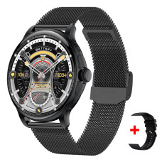 Розумний смарт годинник Smart Holiday Black Steel, 2 ремешка