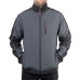 Куртка SOFTSHELL темно сіра-чорна, тришарова, тканина - стрейч 300 GSM 100D з водо- і вітрозахистом, розмір М INTERTOOL SP-3132