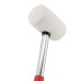 Киянка гумова 450 г, 65 мм, бiла гума, металева ручка INTERTOOL HT-0227