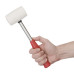 Киянка гумова 450 г, 65 мм, бiла гума, металева ручка INTERTOOL HT-0227