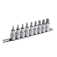 Набір TORX на планці, 1/2" -Т20;25;30;40;45;50;55;60;70, 9 од.