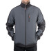 Куртка SOFTSHELL темносіро-чорна, тришарова, тканина стрейч SOFTSHEL 300 GSM 100D, з водо- і вітрозахистом, 96% поліестер і 4% еластан, одна зовнішня і два бічні кишені, розмір XXXL