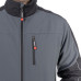 Куртка SOFTSHELL темносіро-чорна, тришарова, тканина стрейч SOFTSHEL 300 GSM 100D, з водо- і вітрозахистом, 96% поліестер і 4% еластан, одна зовнішня і два бічні кишені, розмір XXXL