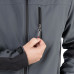 Куртка SOFTSHELL темносіро-чорна, тришарова, тканина стрейч SOFTSHEL 300 GSM 100D, з водо- і вітрозахистом, 96% поліестер і 4% еластан, одна зовнішня і два бічні кишені, розмір XXXL