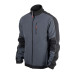 Куртка SOFTSHELL темносіро-чорна, тришарова, тканина стрейч SOFTSHEL 300 GSM 100D, з водо- і вітрозахистом, 96% поліестер і 4% еластан, одна зовнішня і два бічні кишені, розмір XXXL