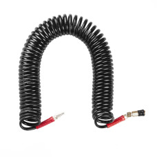 Шланг BLACK M-Flex 8х12мм, 15м спіральний поліуретановий з поворотним шарніром, латунними швидкороз'ємними з'єднаннями STORM