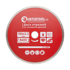 Диск відрізний алмазний з суцільною кромкою 180мм, 22-24%