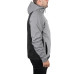 Куртка SOFTSHELL світлосіро-чорна, з капюшоном, тришарова, тканина стрейч SOFTSHEL 300 GSM 100D, з водо- і вітрозахистом, 96% поліестер і 4% еластан, одна зовнішня та дві бічні кишені, розмір L