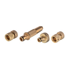 Комплект насадка латунна для поливу 1/2", коннектор з аквастопом 1/2", коннектор 1/2", адаптер 1/2" та 3/4" STORM