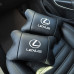 Набір автоподушок Lexus шкіра Італія+ подарунок, Автоподушки Лексус з вишивкою