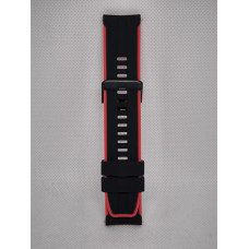 Ремінець для смарт годинника Silicone 22mm black-red