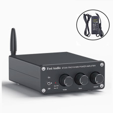 Підсилювач звуку Fosi Audio BT20A black + блок живлення 19V. Bluetooth 5.0, AUX, 2x100W