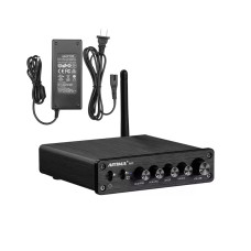 Підсилювач звуку AIYIMA A03 black + блок живлення 24V. Bluetooth 5.0, AUX, 50Wx2+100W (TPA3116)