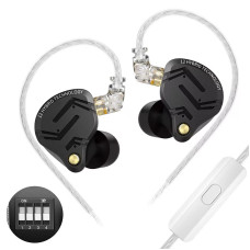 Навушники KZ ZS12 Pro X Tuning з мікрофоном black