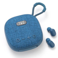 Колонка-Bluetooth із навушниками TG813. Колір: синій