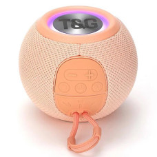 Бездротова потужна колонка TG-337 з Bluetooth, RGB-підсвічуванням та радіо. Колір: рожевий