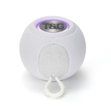 Бездротова потужна колонка TG-337 з Bluetooth, RGB-підсвічуванням та радіо. Колір: білий