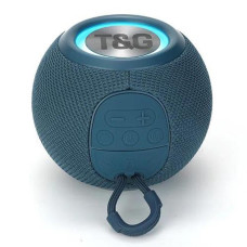 Бездротова потужна колонка TG-337 з Bluetooth, RGB-підсвічуванням та радіо. Колір: синій