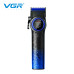 Профессиональная машинка для стрижки волос VGR V-001 BLUE с дисплеем 9000 об/мин и 10 насадками 1,5-24 мм.