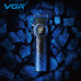 Профессиональная машинка для стрижки волос VGR V-001 BLUE с дисплеем 9000 об/мин и 10 насадками 1,5-24 мм.
