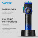 Профессиональная машинка для стрижки волос VGR V-001 BLUE с дисплеем 9000 об/мин и 10 насадками 1,5-24 мм.