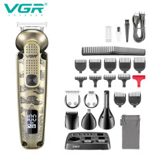Набір для стрижки VGR 6 в 1 V-095, 16 насадок