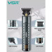 Тример для стрижки волосся, вусів, бороди VGR V-077 з USB зарядкою, корпус метал, триммер бездротовий