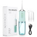 Іригатор для чищення зубів та порожнини рота Oral Irrigator з акумулятором та змінними насадками. Колір: зелений