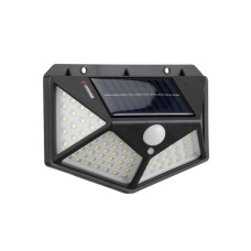 Світильник акумуляторний настінний 100SMD, вуличний, сонячна панель, датчик руху
