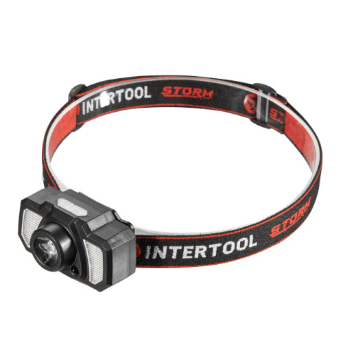 Ліхтар налобний акумуляторний XPE+6SMD+2RED LED, 7 режимів роботи, сенсор, STORM