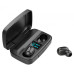 Bluetooth стерео навушники бездротові з боксом для зарядки Air J16 TWS Original. Колір чорний