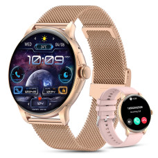 Розумний смарт годинник Smart Holiday Gold Steel, 2 ремешка
