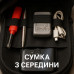 Тактична чоловіча сумка з кобурою Cordura 1000D – 6 кишень, чорна