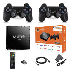 Ігрова тв приставка AndroidTV+Game Box M8PRO Mini + 2 джойстики