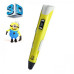 3D ручка Smart 3D Pen 2 c LCD дисплеєм. Колір жовтий