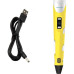 3D ручка Smart 3D Pen 2 c LCD дисплеєм. Колір жовтий