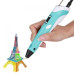 3D ручка Smart 3D Pen 2 c LCD дисплеєм. Колір блакитний
