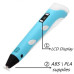 3D ручка Smart 3D Pen 2 c LCD дисплеєм. Колір блакитний