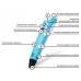 3D ручка Smart 3D Pen 2 c LCD дисплеєм. Колір блакитний