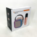 Портативна колонка з караоке мікрофоном та RGB підсвічуванням K12 10W Bluetooth. Колір: блакитний
