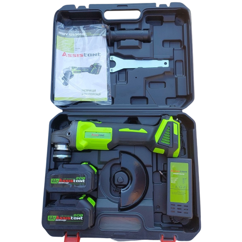 Машина шлифовальная угловая аккумуляторная Assistant МШУ125/20БЩ
